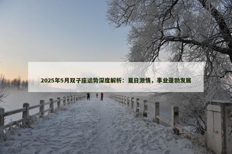 2025年5月双子座运势深度解析:夏日激情,事业蓬勃发展