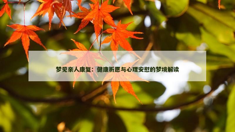 梦见亲人康复:健康祈愿与心理安慰的梦境解读