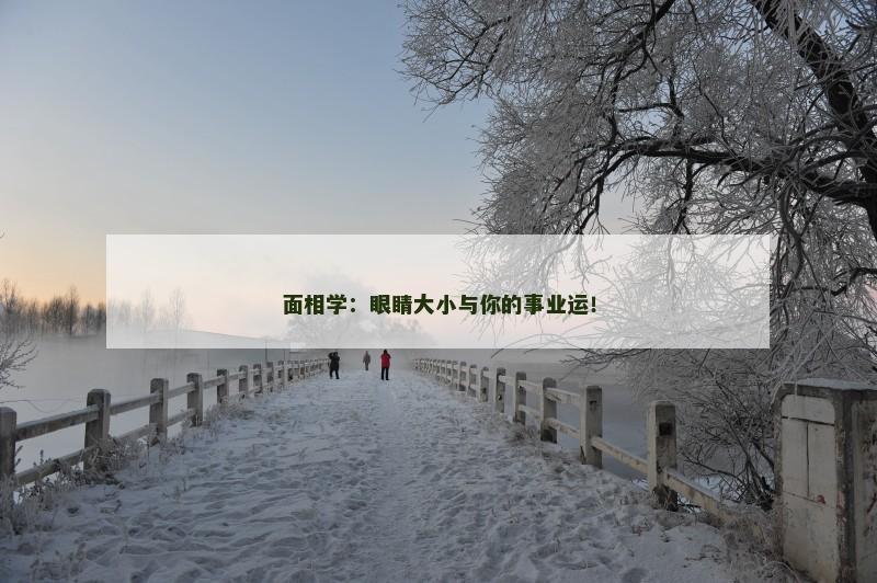 面相学:眼睛大小与你的事业运!