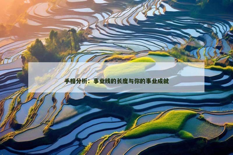 手相分析:事业线的长度与你的事业成就