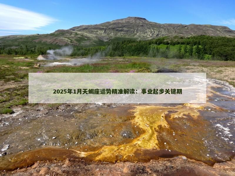 2025年1月天蝎座运势精准解读:事业起步关键期