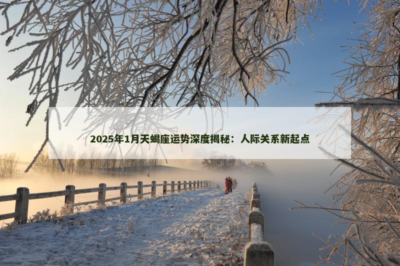 2025年1月天蝎座运势深度揭秘:人际关系新起点