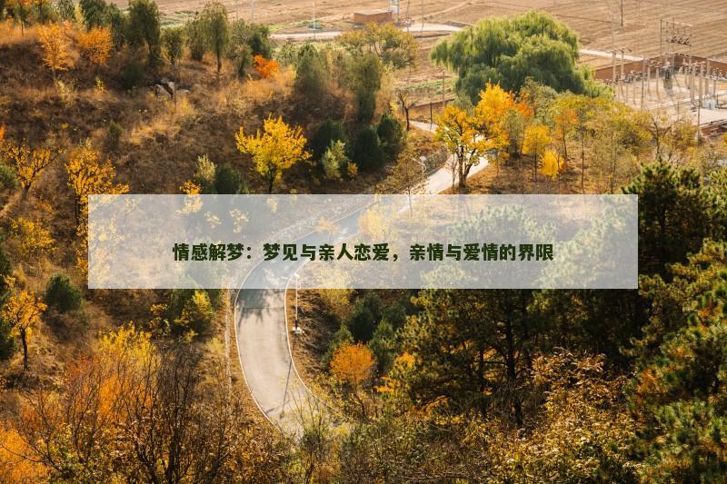 情感解梦:梦见与亲人恋爱,亲情与爱情的界限