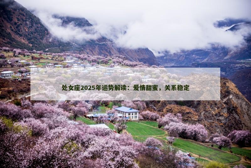 处女座2025年运势解读:爱情甜蜜,关系稳定