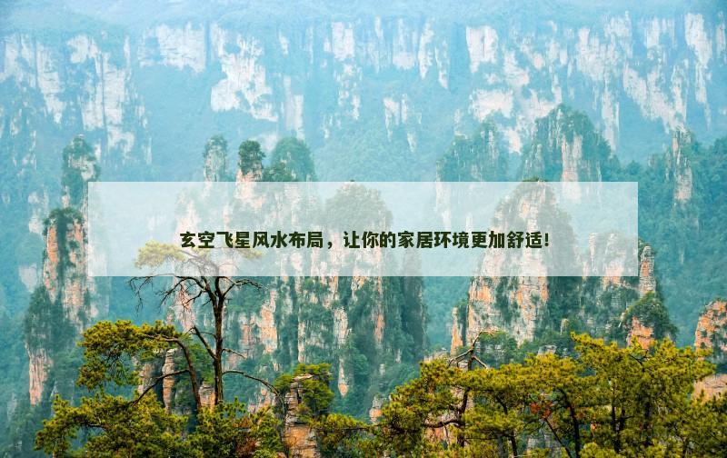 玄空飞星风水布局,让你的家居环境更加舒适!