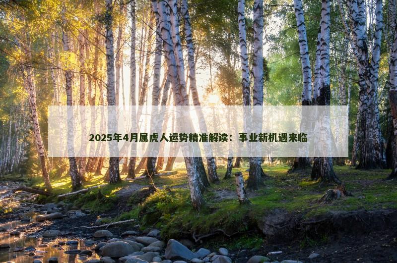 2025年4月属虎人运势精准解读:事业新机遇来临