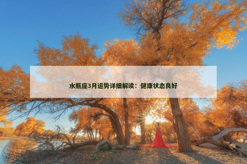 水瓶座3月运势详细解读:健康状态良好