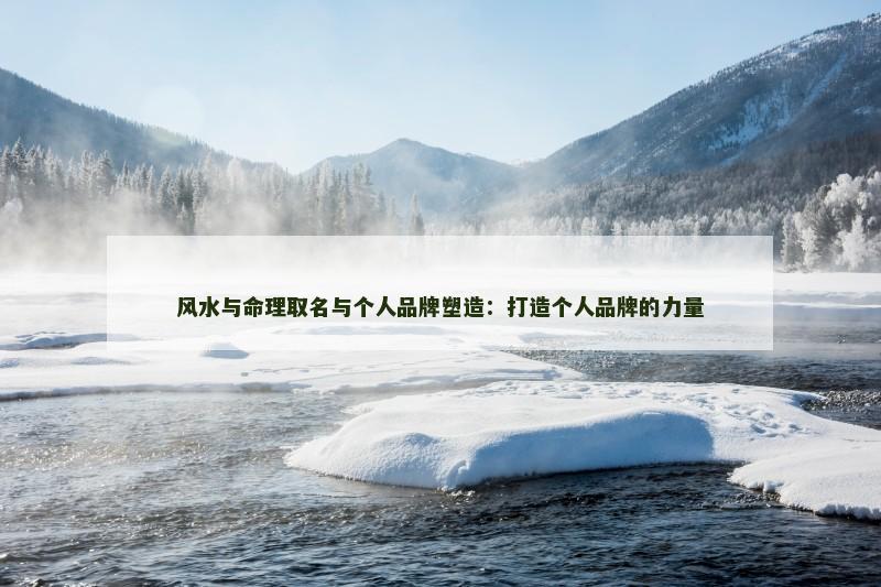 风水与命理取名与个人品牌塑造:打造个人品牌的力量