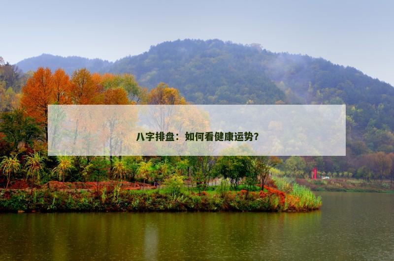 八字排盘:如何看健康运势?