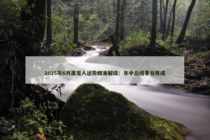 2025年6月属龙人运势精准解读:年中总结事业有成