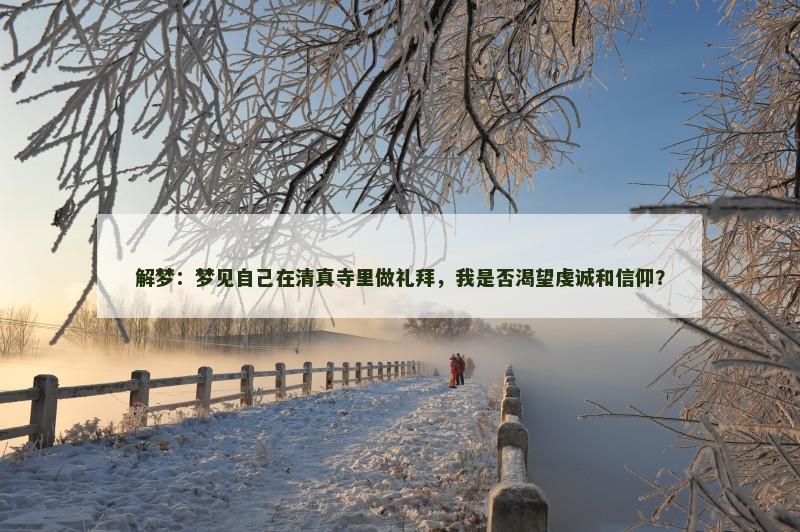 解梦：梦见自己在清真寺里做礼拜，我是否渴望虔诚和信仰？