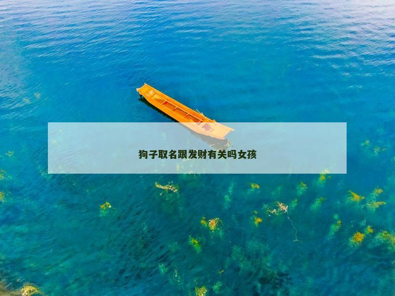狗子取名跟发财有关吗女孩