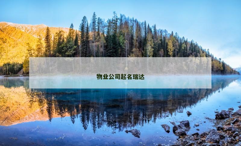 物业公司起名瑞达