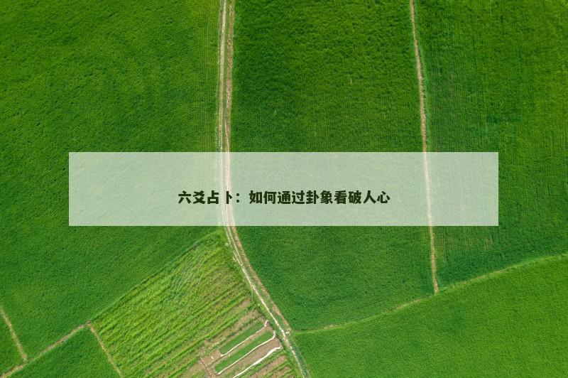 六爻占卜：如何通过卦象看破人心