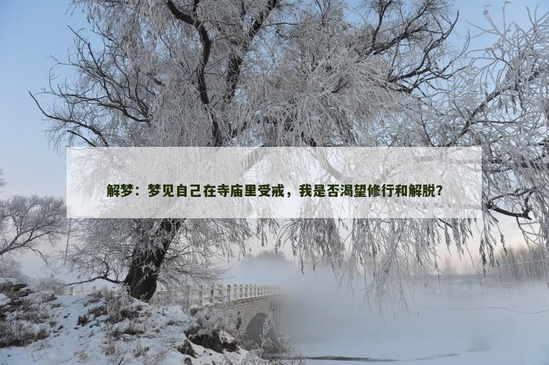 解梦：梦见自己在寺庙里受戒，我是否渴望修行和解脱？