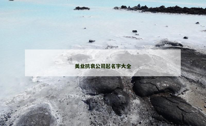 美业抗衰公司起名字大全