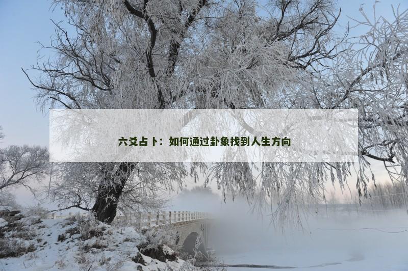 六爻占卜：如何通过卦象找到人生方向