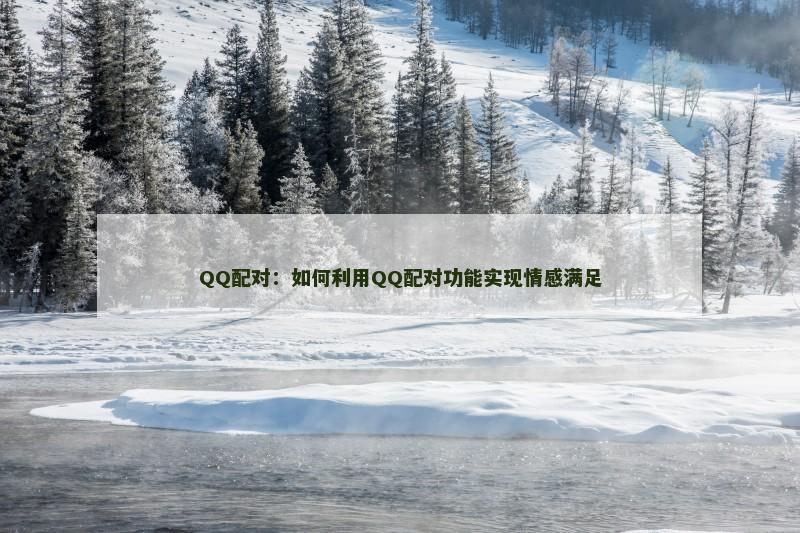 QQ配对：如何利用QQ配对功能实现情感满足