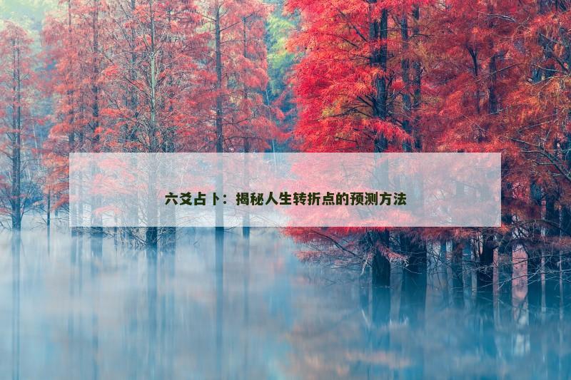 六爻占卜：揭秘人生转折点的预测方法
