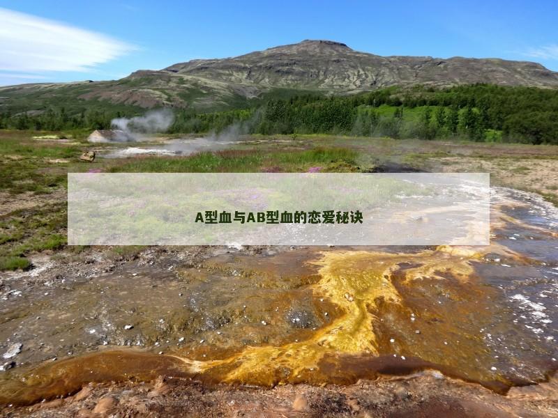 A型血与AB型血的恋爱秘诀