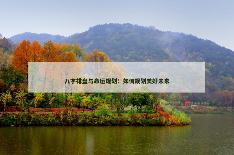 八字排盘与命运规划：如何规划美好未来
