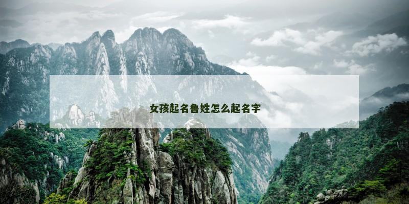 女孩起名鲁姓怎么起名字