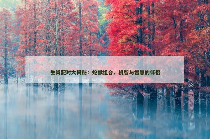 生肖配对大揭秘：蛇猴组合，机智与智慧的伴侣