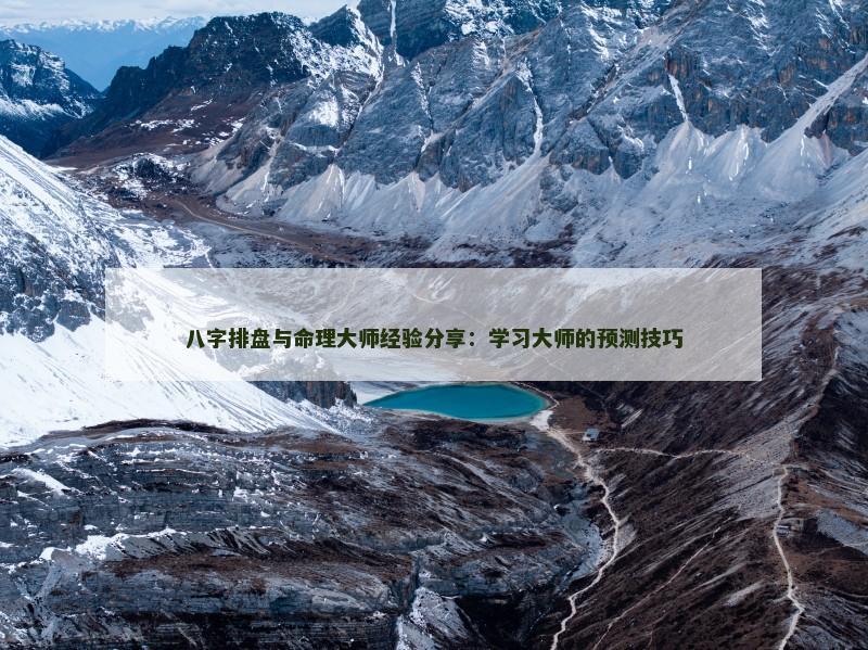 八字排盘与命理大师经验分享：学习大师的预测技巧